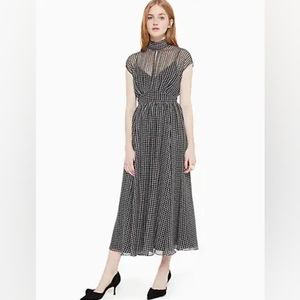 Kate Spade houndstooth chiffon dress